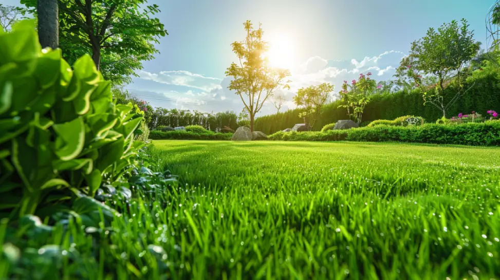 Parquización completa con césped y canteros en Berazategui